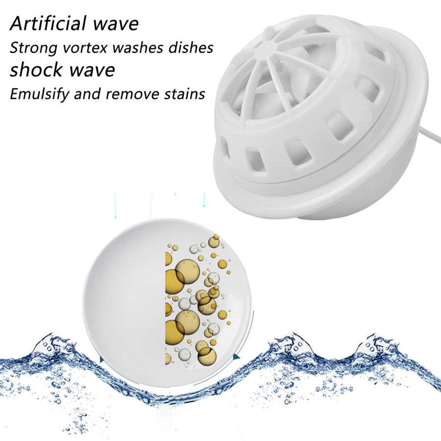 Multifunctional USB Mini Washing Machine Portable Ultrasonic Waterproof Dish Washer 15 Minutes Automatic-Shutdown Dishwasher