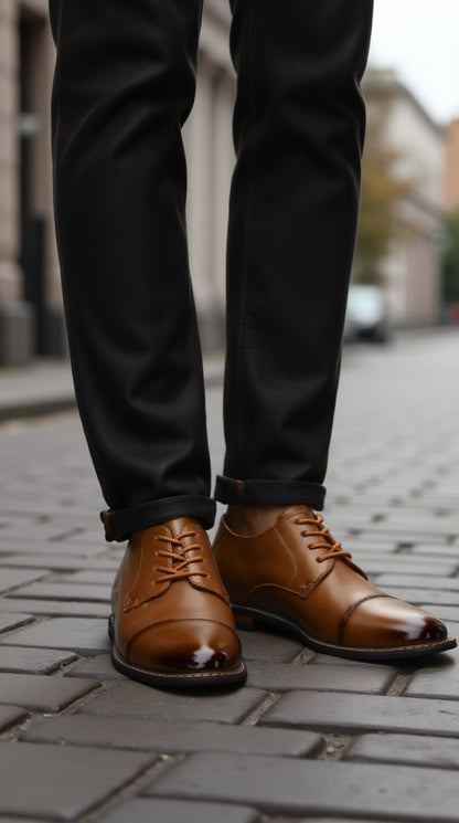 Men's Dress Shoes Fashion Comfortable 2025 Brand Leather Shoes Men