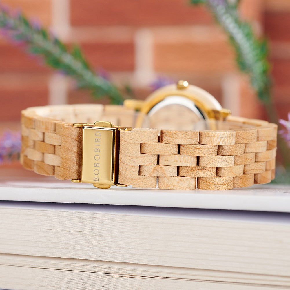BOBO BIRD Women’s Custom Wooden Watch – Eco-Friendly Personalized Gift Quartz Wristwatch with Engraving Option Dropshipping