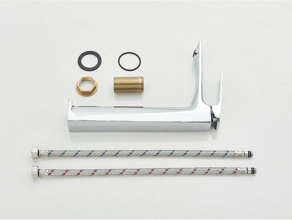 Black Bathroom Faucet Deck Mounted Bathroom Sink Mixer Tap Single Lever Basin Sink Mixer Faucets Chrome/White/Grey/Brushed Gold