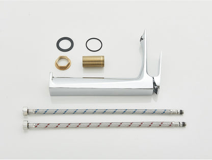 Black Bathroom Faucet Deck Mounted Bathroom Sink Mixer Tap Single Lever Basin Sink Mixer Faucets Chrome/White/Grey/Brushed Gold