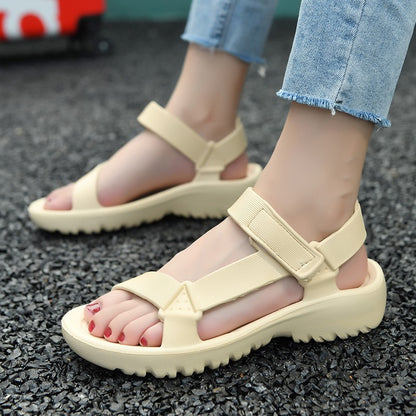 Womens Sandals Fashion Trend Anti-slip Wear-resistant Lightweoght EVA Flat Sandals for Women Outdoor Beach Shoes for Women