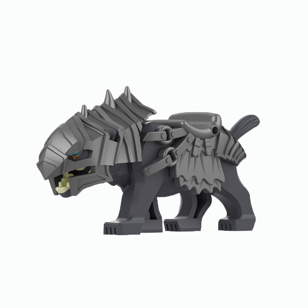 MOC Zoo Animal Building Block Accessories Set  Elephants Camel Deer Medieval Wolves Dinosaur Bricks Tyrannosaurus Model Toy