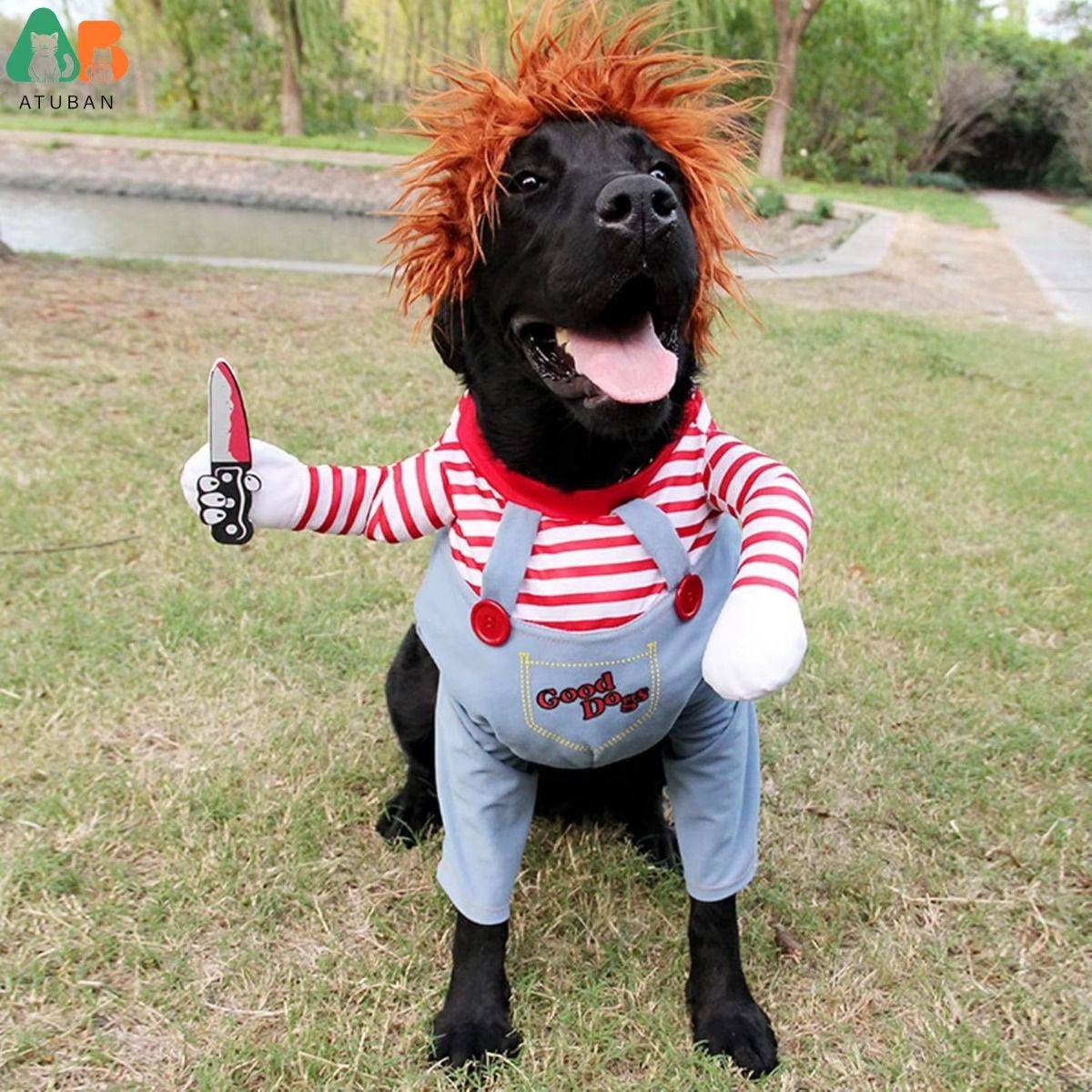 Fantasia para Cães Pet Deadly Dog, Fantasia Fofa de Cosplay para Cães Halloween Natal Roupa Divertida para Cães Fantasia de Festa para Cães Pequenos Médios Grandes