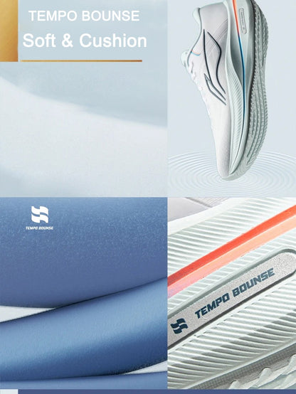Li-Ning Men YUEYING 5 Cushion Running Shoes TEMPO BOUNSE Reflective Breathable LiNing Wearable Sneakers ARHV015