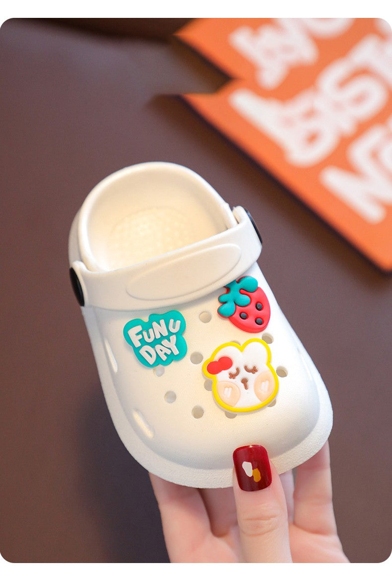 Children's Slippers Summer Boys and Girls Cartoon Cute Anti-Slip Open-Toe Clogs Infant Toddler and Big Kids Sandals