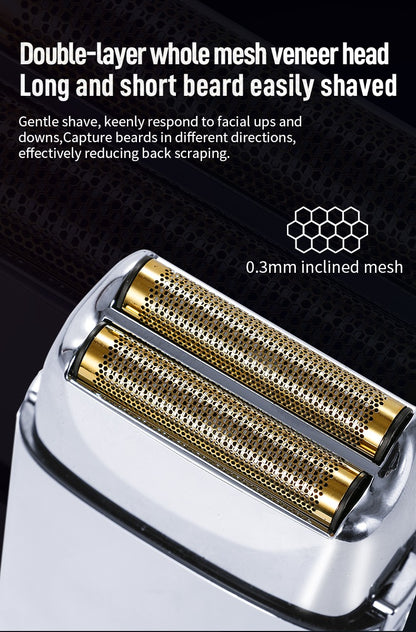 Kemei Tx1 Rechargeable Metal Housing Pro Electric Shaver For Men Hair Beard Electric Razor Bald Shaving Machine Finishing Fade