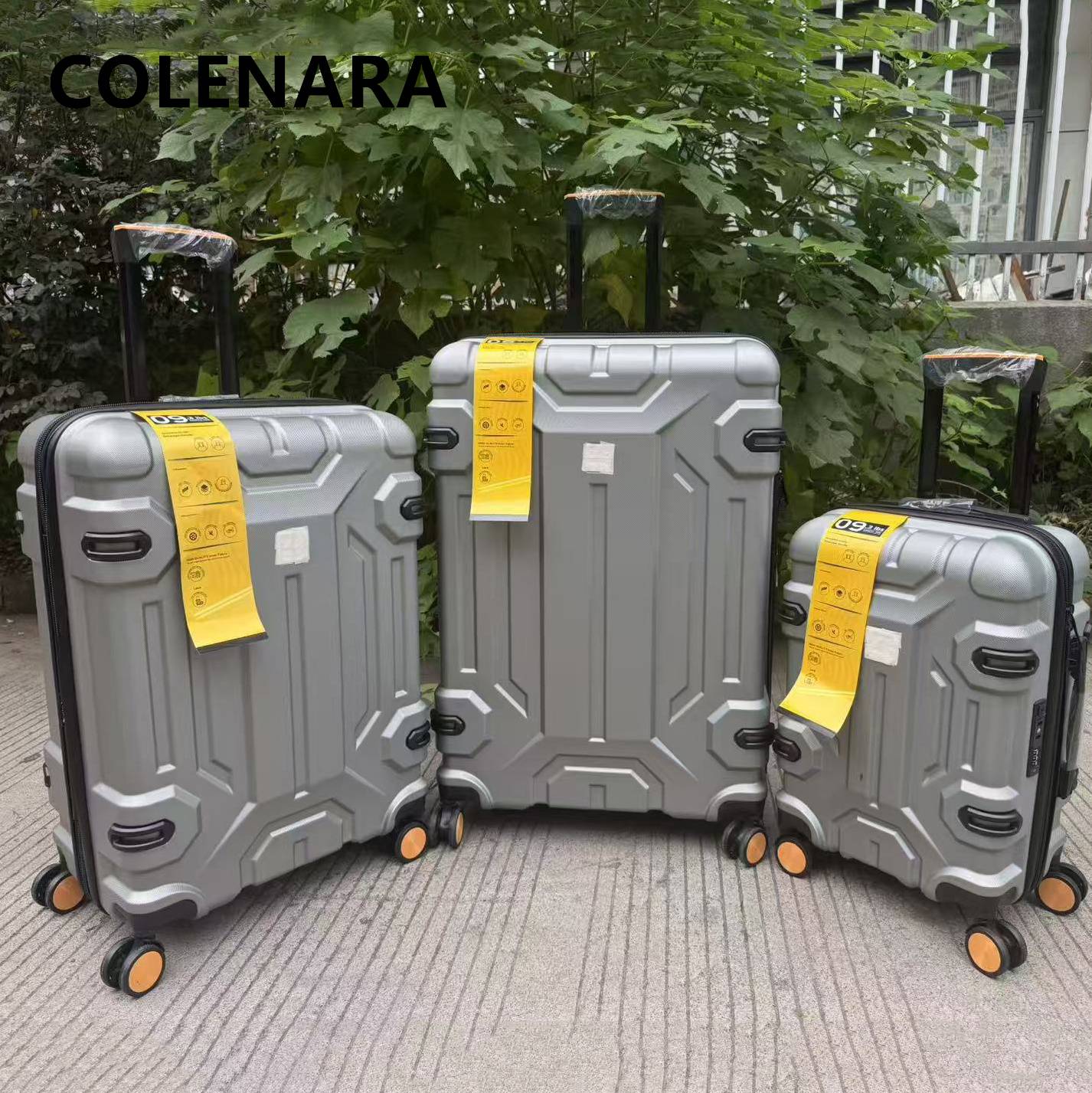 COLENARA Suitcase New ABS + PC Boarding Box Three Sets of Large-capacity Trolley Bags Women's Wheeled Travel Bag Luggage