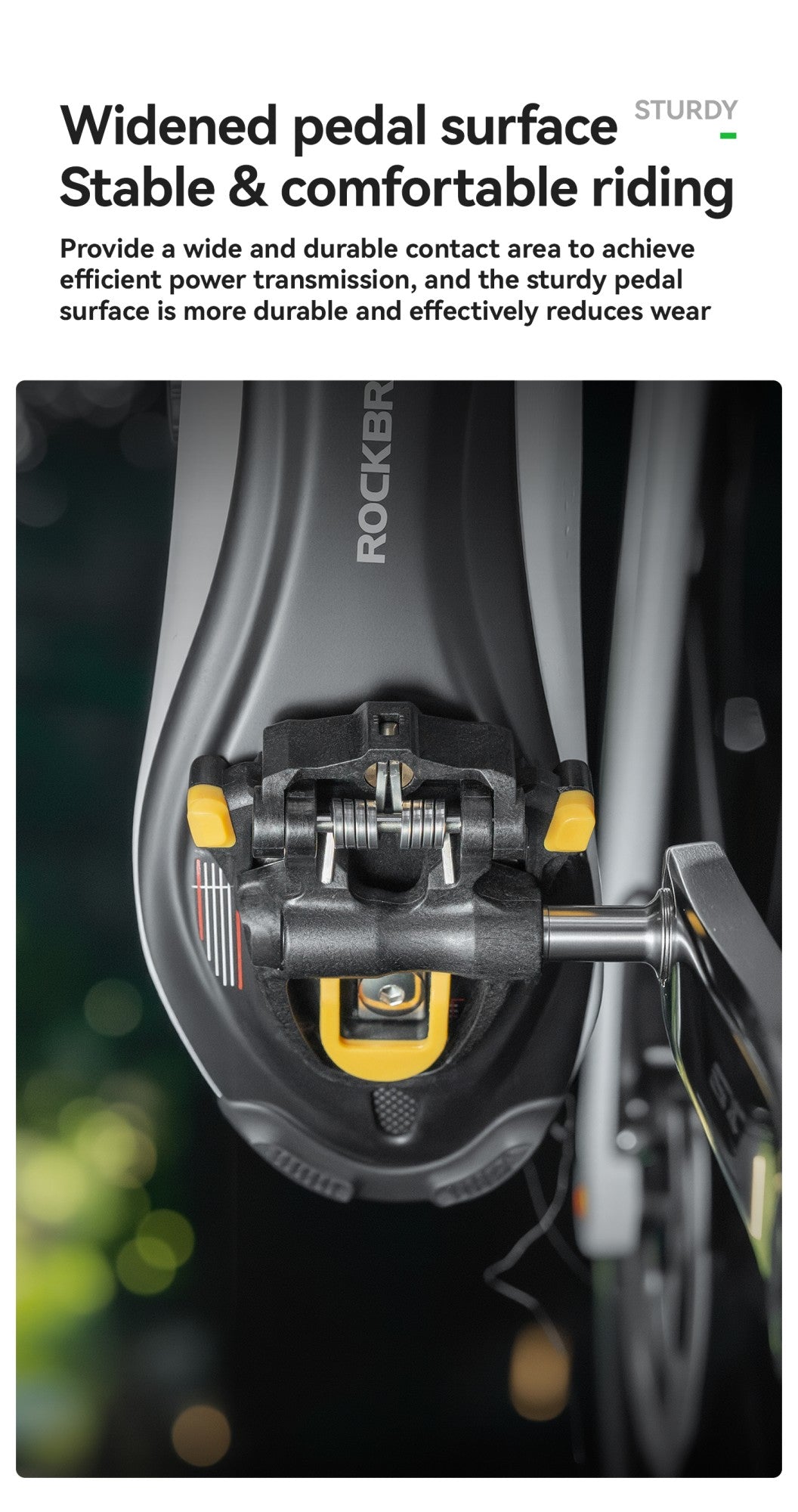 ROCKBROS Bicycle Pedals Lightweight Carbon Fiber Self-Locking Pedals With Cleats SPD Waterproof Sealed Bearing Road Bike Pedals