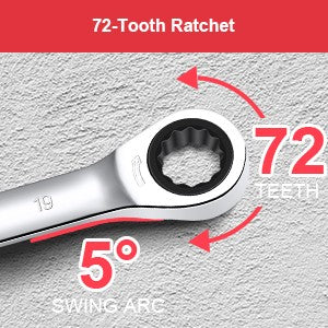14-Piece Wrench Set, Ratcheting Wrench Set, Metric 6-19mm,Chrome Vanadium Steel with Storage Bag for truck/garage projects, etc.