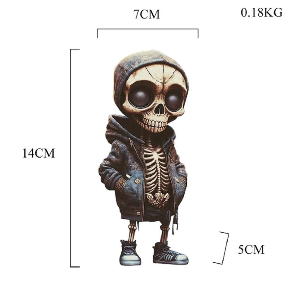 Cool Skeleton Dolls Figurines Skull Resin Statue  Halloween Party Decoration Home Accessories Living Room Bedroom Gift