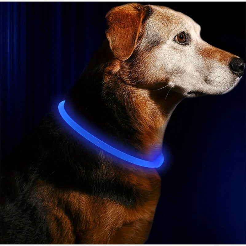 Coleira Luminosa LED para Cães e Gatos, Recarregável USB, Noturna, Anti-perda, Para Cães e Gatos de Pequeno, Médio e Grande Porte, Acessórios de Segurança para Animais de Estimação