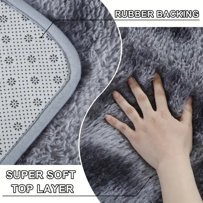 Cute Fluffy Rug - Ultra-Grip Non-Slip Backing, Effortlessly Easy to Clean - Perfect for Living Room, Kitchen, Bedroom, Bathroom,