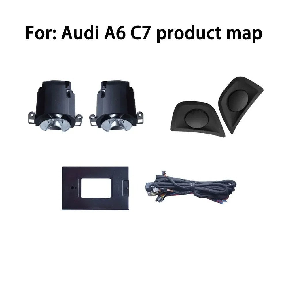 Elevador Tweeter para alto-falante com luz ambiente para Audi A6 C7 C8 A7 A4 A5 B8 B9 Q5 2017-2024 corneta de painel central Lâmpada profissional