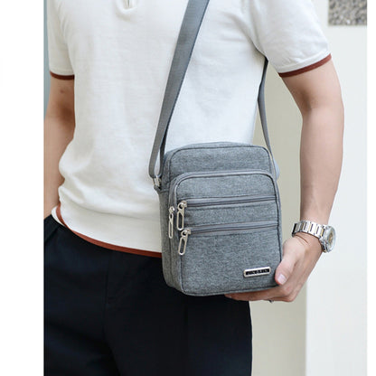Men's Shoulder Bag Business Leisure Large Capacity Portable Handbag Zipper Multi Layer Waterproof Summer Male's Crossbody Bags