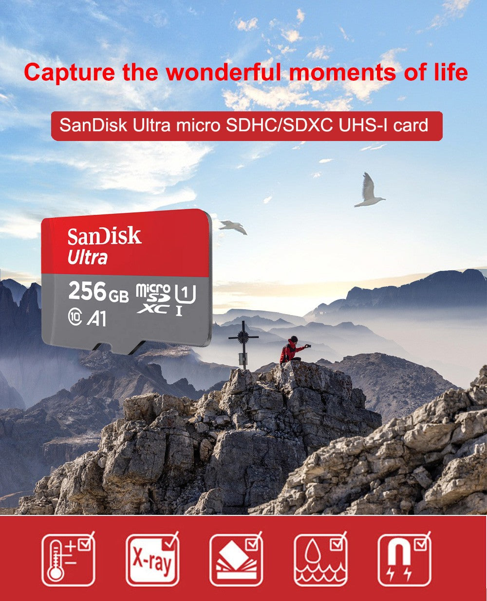 SanDisk Extreme PRO Memory Card 512GB Micro SD Card SDXC UHS-I 128GB 256GB 64GB U3 C10 V30 A2 4K TF Flash Card Adapter for DJI