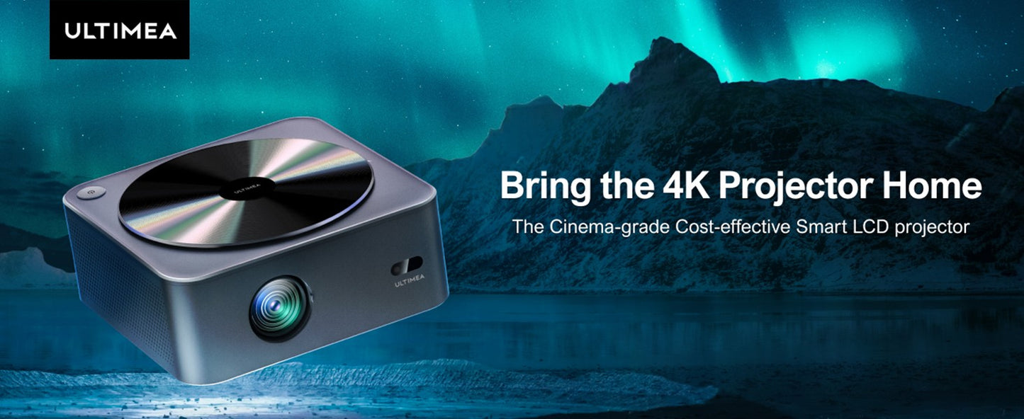 Projetor ULTIMEA Apollo P40 Full HD 1080P Nativo, Suporte a 4K, Projetor de Cinema Doméstico Inteligente com WiFi, Bluetooth e Foco Automático