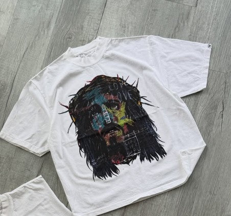 Y2K Summer Casual Loose T-shirt Men Street Hip-hop Harajuku Retro Fashion Oversized Short-sleeved High Street Fashion Clothing