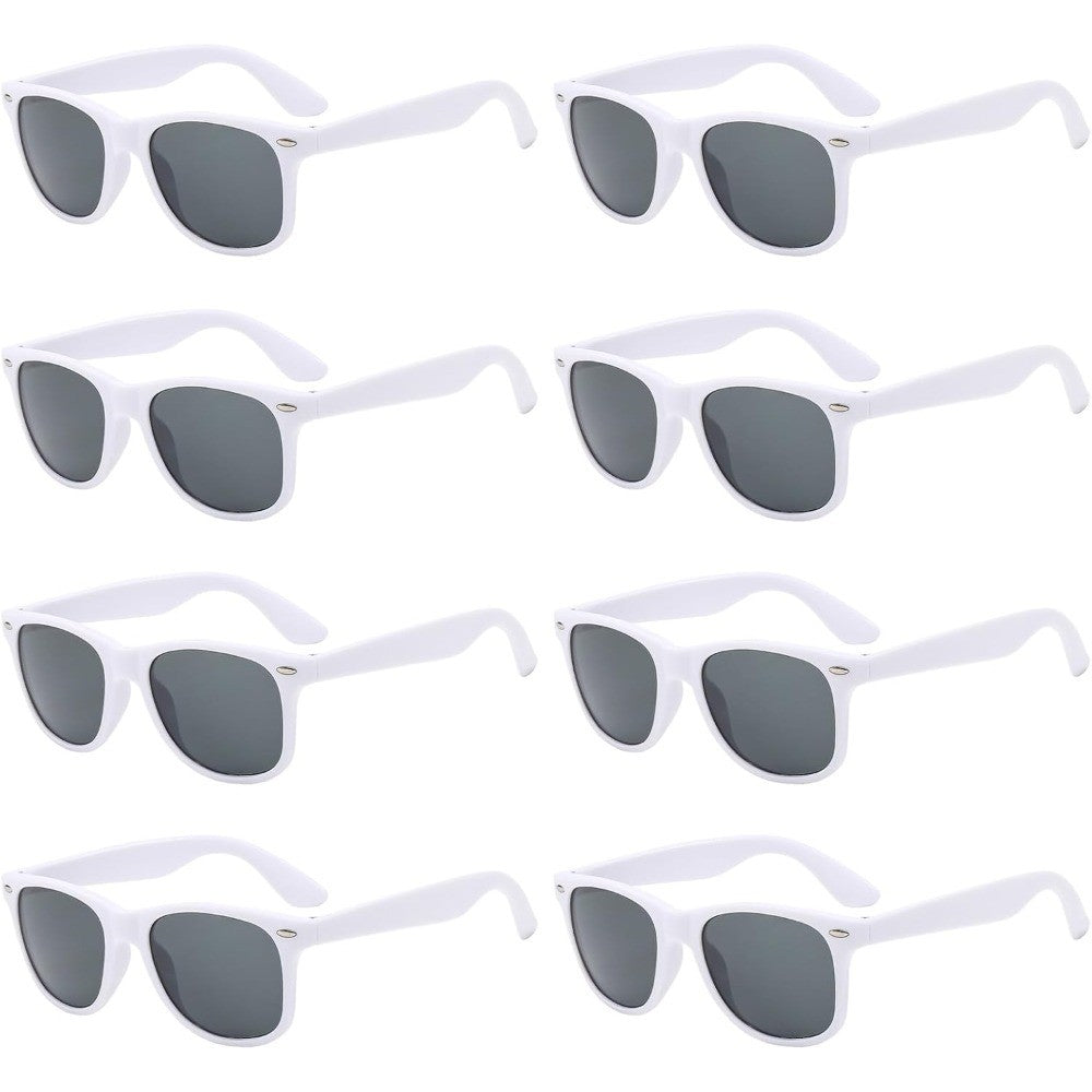 1/8pcs Neon Colors Party Sunglasses Black Studs Retro Unisex Rainbow Street Shot Gift Wedding Favors for Guests