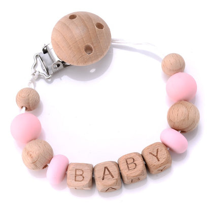 Baby Personalised Name Silicone Pacifier Clips Chain Wholesale 1Pcs Baby Nipple Pacifier Chain Cartoon Shape Holder