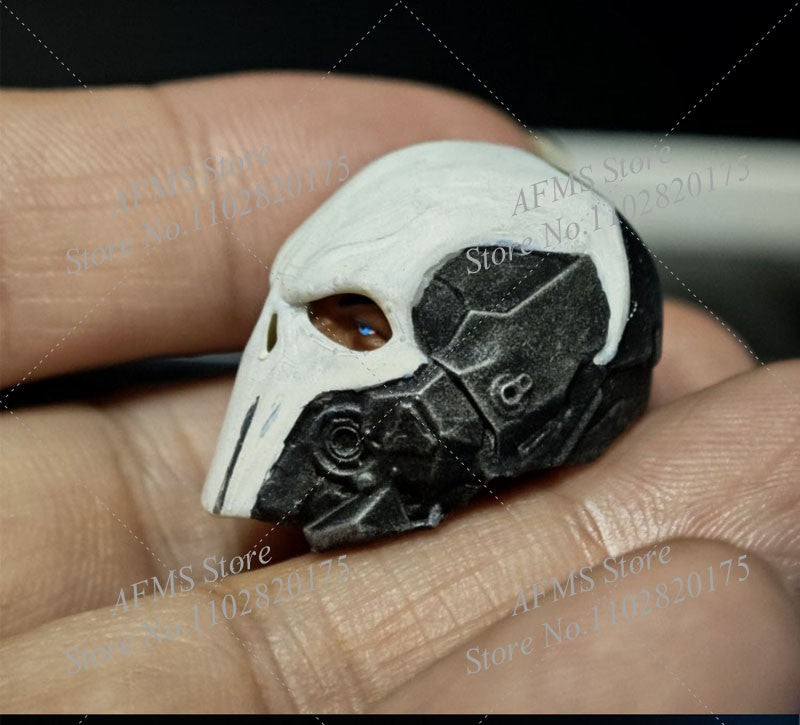Máscara Punisher de 1/12 para Coleção, Unidade de Operações Especiais, Acessório Tático, Compatível com Boneco de Ação Soldado de 6 polegadas