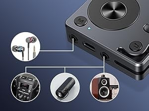 Hifi Walker H2 DAP HIFI Player, Dois Bluetooth 5.2, DAC FLAC DSD Sem Perdas, Expansível até 512GB, Reprodutor de Música Hi-Res com Tela de 2"