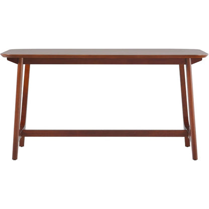 Mid-Century Modern Solid Wood Trestle Base Dining Table, 60 Inch