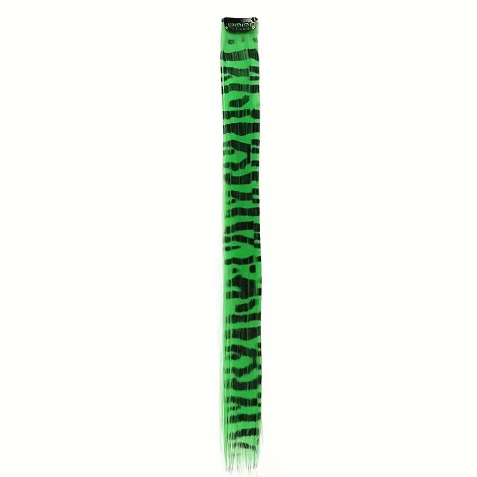 Extensão de Cabelo Sintético LUPU Pena Colorida Fake Hair Clip Em Uma Peça Para Mulheres Cosplay Festa Estilo Y2K