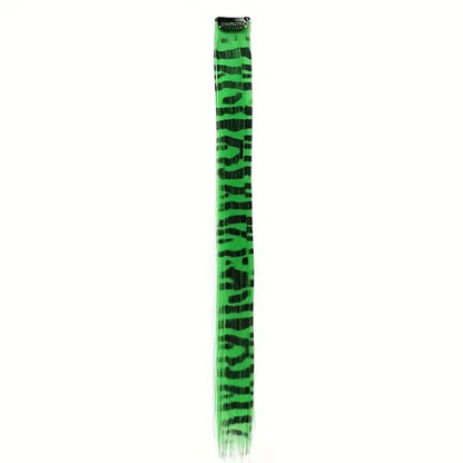 Extensão de Cabelo Sintético LUPU Pena Colorida Fake Hair Clip Em Uma Peça Para Mulheres Cosplay Festa Estilo Y2K