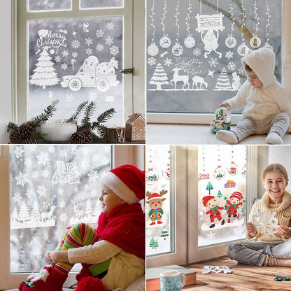 2025 Merry Christmas Wall Sticker Window Glass Merry Christmas Decor for Home Living Room Wall Decor 2026 Happy New Year Sticker