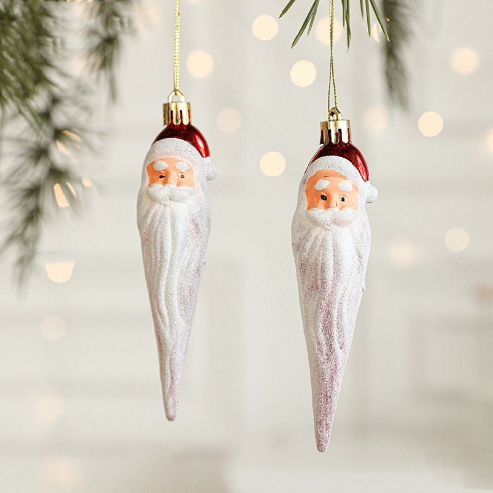 2PCS Red&white Christmas Hanging Decoration Plastic Santa Clause Xmas Ornament Ball Festival Camera Owl Xmas Baubles