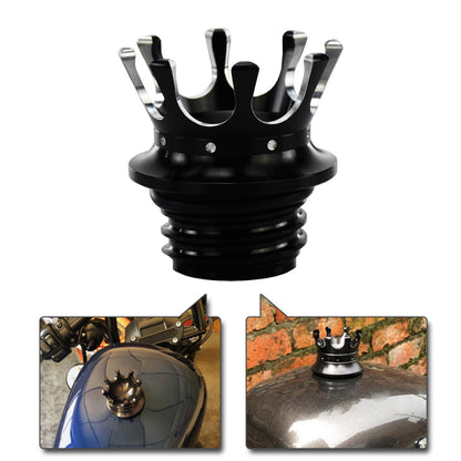 Tampa de combustível/óleo cromada preta para motocicleta Harley Sportster 883 1200 XL XR Iron Dyna Touring Softail FLHR
