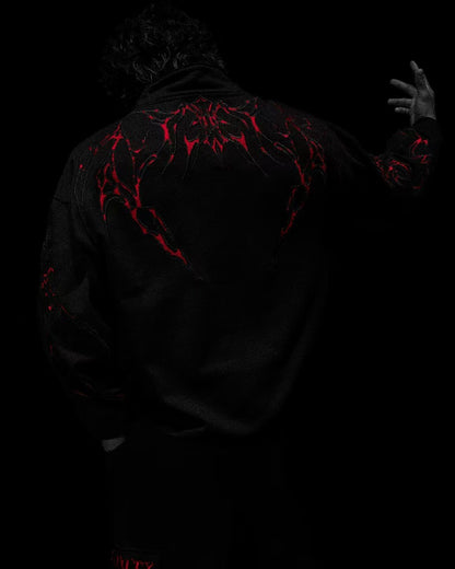 American Gothic Harajuku dark style fashion men jacket Y2K high street casual personality clothing oversized trendy sportswear