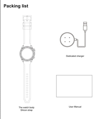 Smartwatch Esportivo Masculino 2025 com GPS Offline, 4GB de Memória, Bateria de 1000mAh, Chamada Bluetooth, Prova d'água 10ATM/IP69K para Natação