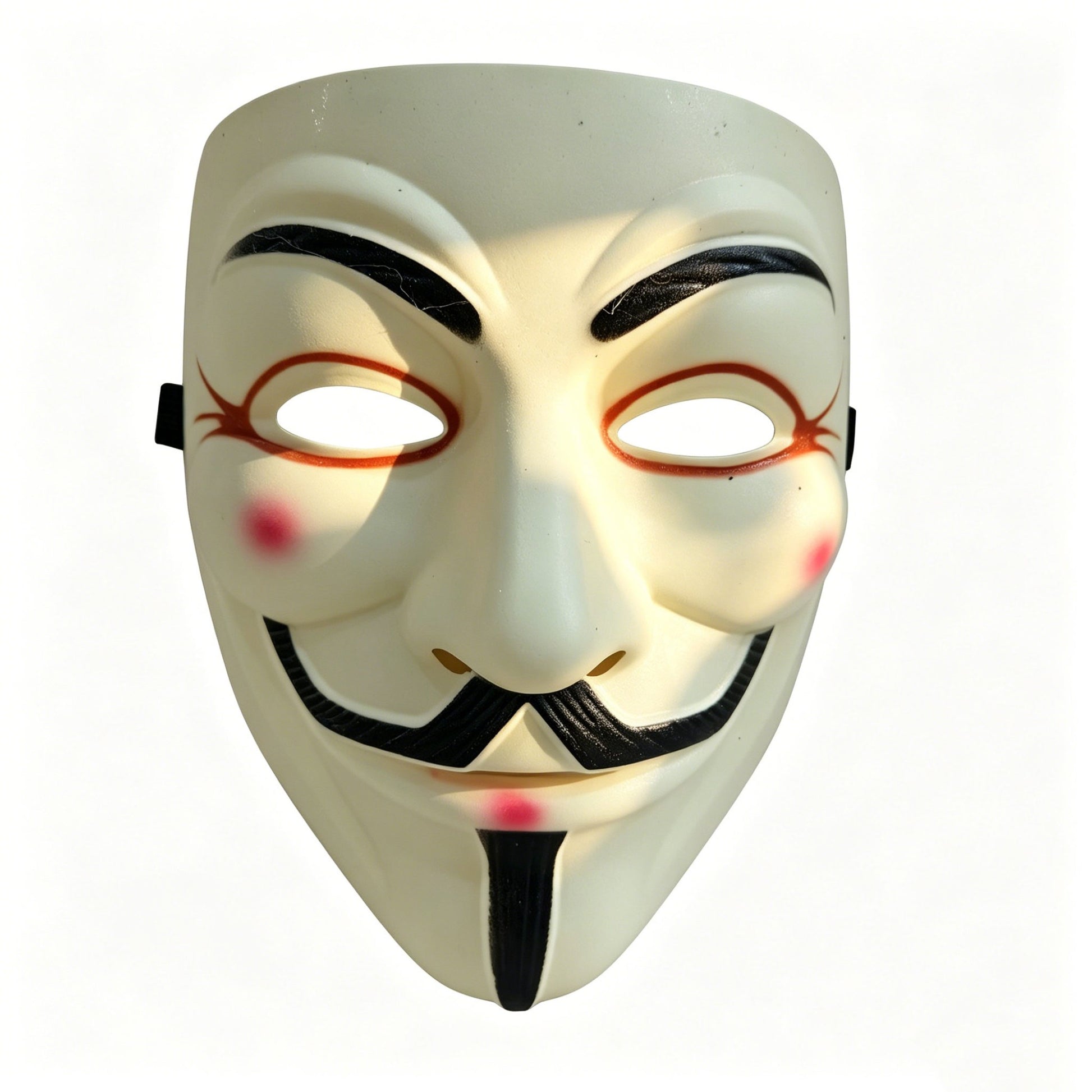 2Pcs Thickened Matte Hard Plastic Party Mask For Man Women Strap Retro Smiling Face Design Halloween Cosplay Masquerade
