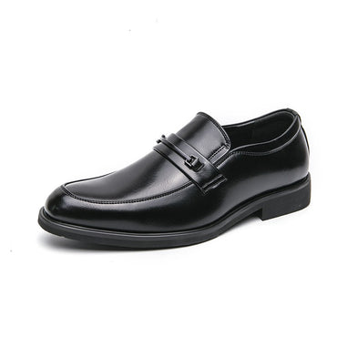 Men's Formal Leather Shoes Classic Style Slip On Loafers Round Toe Breathable Non-Slip Business Dress Wedding Office Casual Shos