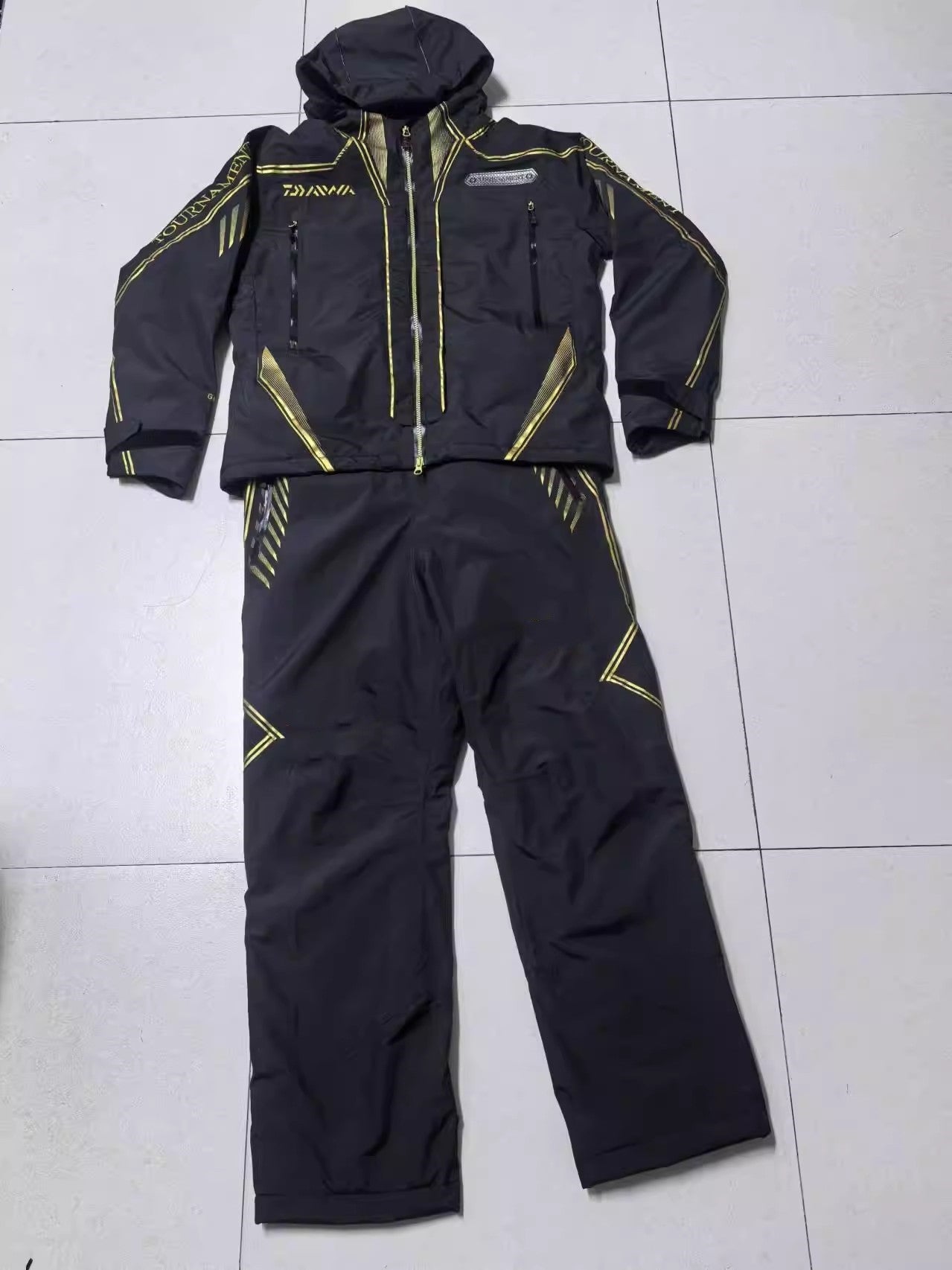 Jaqueta e calça de pesca DW à prova d'água, trajes de lã quente GOTX com logotipo, DR-1008T, conjunto de roupas de inverno, novo, 2 peças