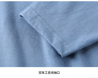 Long Sleeves T-Shirts Men 100% Cotton Tee Tops Male Autumn Basic Plain Color Tshirts Women Normal Fit Size M-5XL Under Wear Man