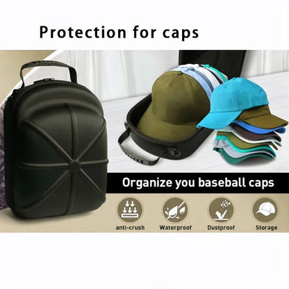 Portable Baseball Caps Storage Bag Dirt Hard EVA Organizer Hats Holder Multifunction Hats HandBag for Travel Outdoor Use Handbag