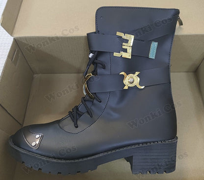 Peruca de Cabelo para Cosplay Arcane Jinx Traje Anime Sapatos Botas para Cosplay Jinx Feminino para Meninas, Mulheres, Role Play, Festa, Carnaval, Roupas
