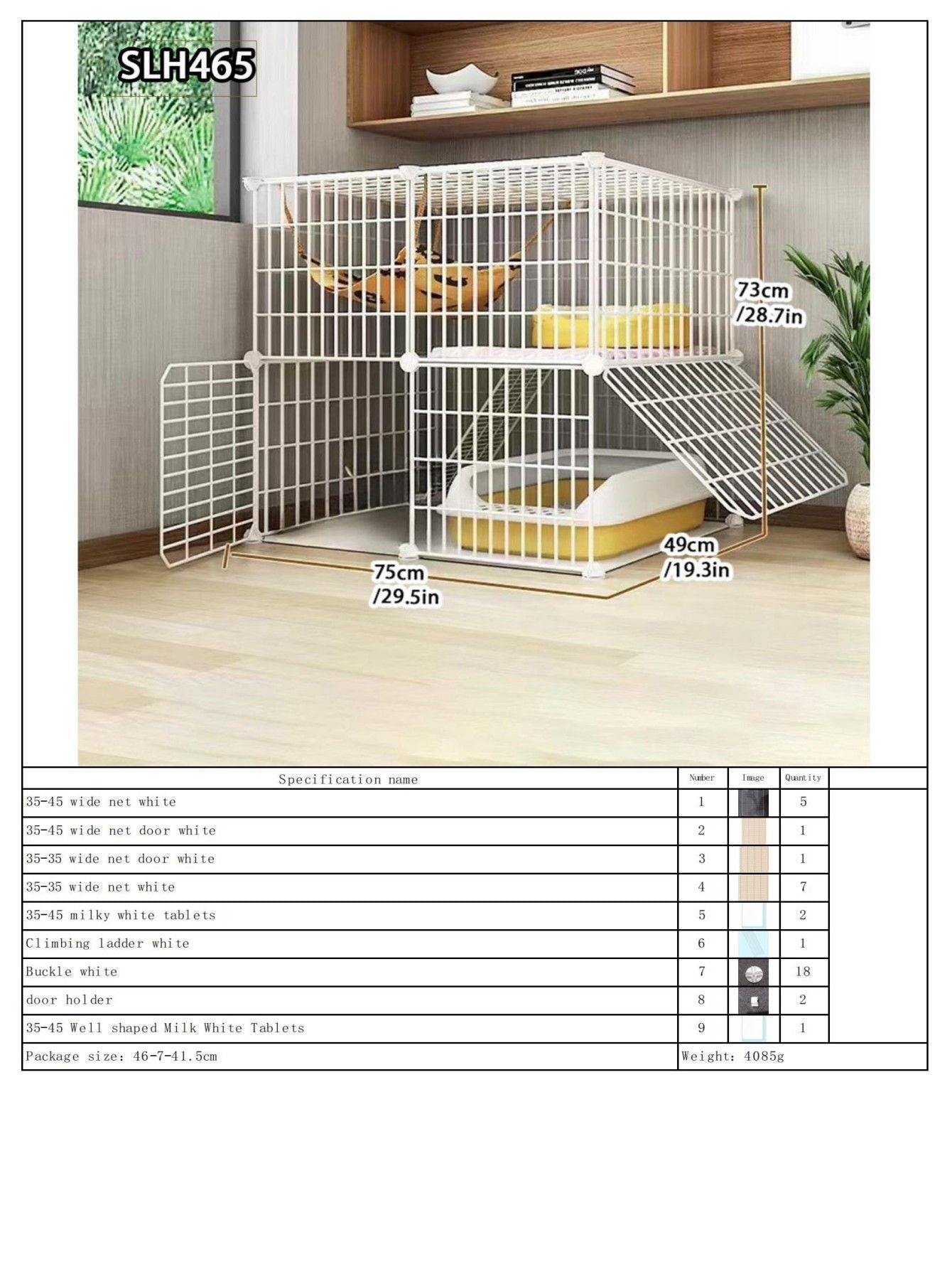 Grande Gaiola de Gato para Uso Doméstico, Vila de Gatos Gigante Interna, Estrutura de Escalada para Gatos com Espaço Livre de Várias Camadas, Casa de Gatos Luxuosa, Casa de Gatos