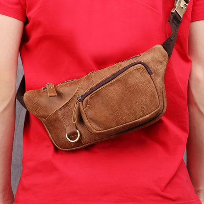 Genuine Leather Waist Bag Men Women's Belt Bag Casual Waist Packs  for Phone Pouch Travel Chest Bag Crossboby Shoulder Bag