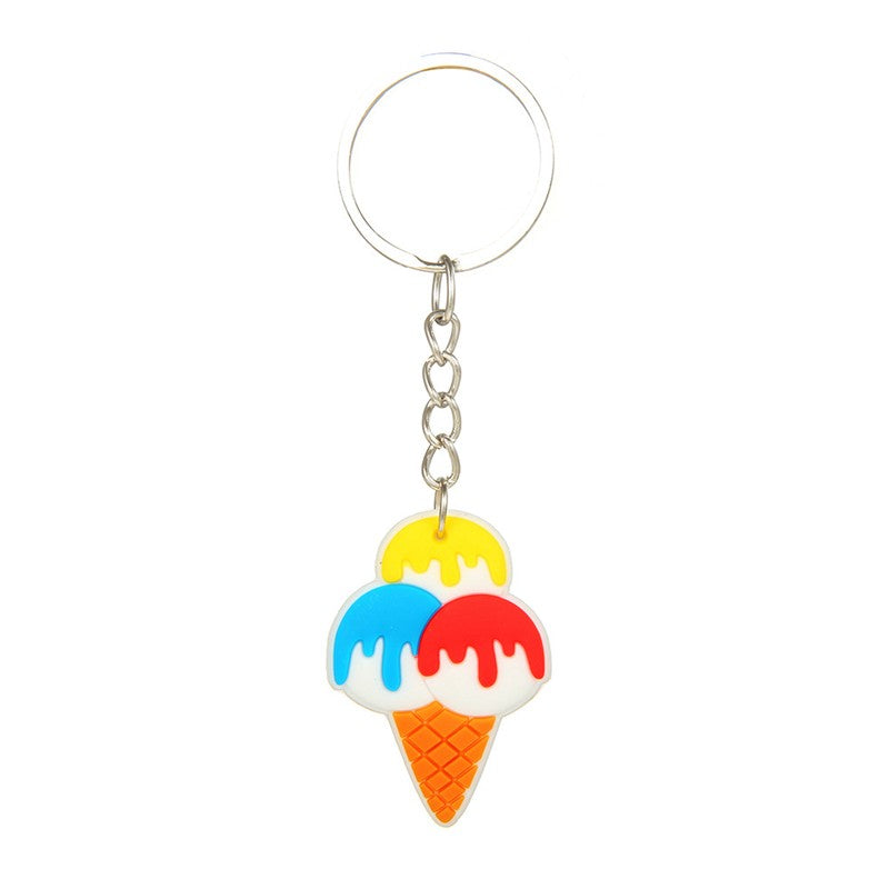 6/12PCS Hawaii Flamingo Watermelon Summer Theme Keychain Pendant Backpack Tote Bag Charm Summer Pool Party Birthday Wedding Gift