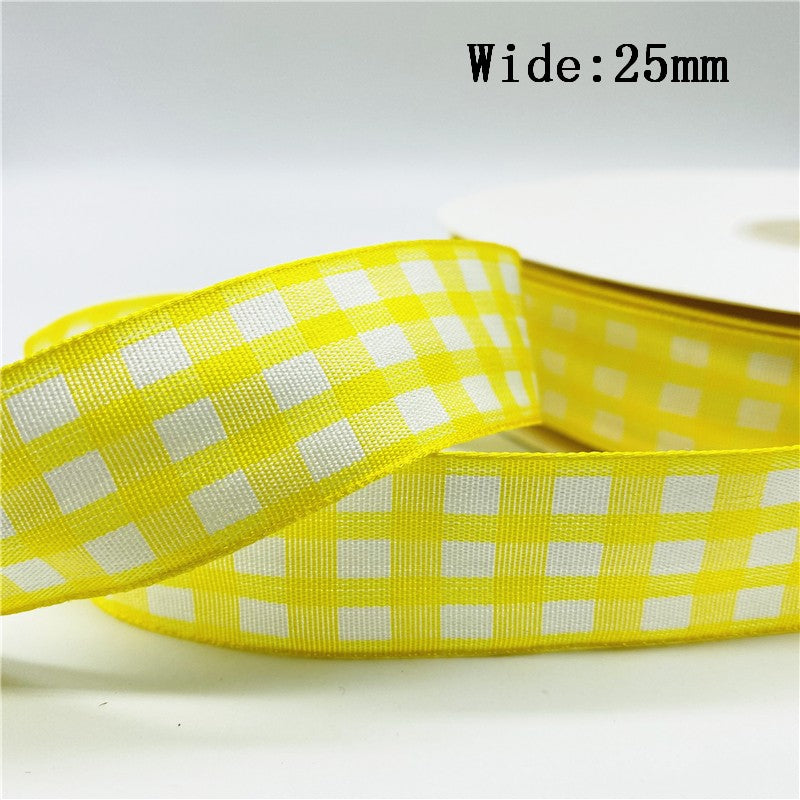 5yards/Lot 10mm 25mm Plaid Ribbon Christmas Decor Ribbon For Handmade Design Christmas Decoration DIY Gift Wrapping