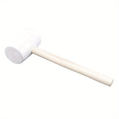 Martelo de Borracha Multiuso Martelo de Borracha para Instalação de Ladrilhos Martelo de Borracha com Cabo de Fibra de Vidro de Madeira Maciça