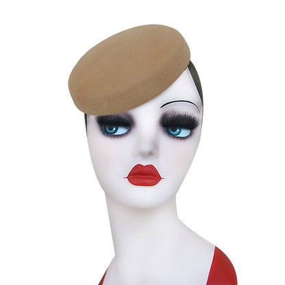 Lawliet Circle Feminino Capacete Chapéus de Feltro de Lã Chapéus Pillbox Fascinator para Mulheres Suprimento de Chapelaria Base de Chapéu Chapéus de Coquetel