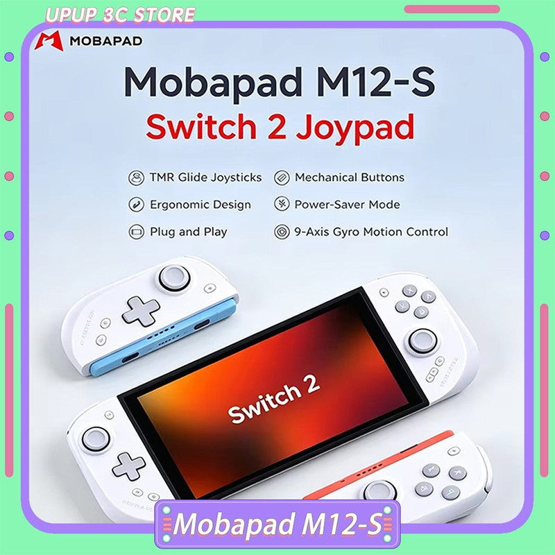 MOBAPAD M12S Joy Con Controller Switch 2 TMR Air Joystick No Drift HD Rumble Wireless Gamepad for Nintendo NS2 Gaming Accessory