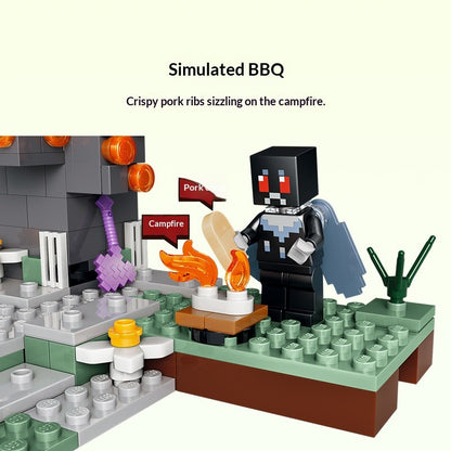 LEGO Minecraft série 21586 Jardim Pálido bloco de montar de brinquedo quebra-cabeça infantil de presente