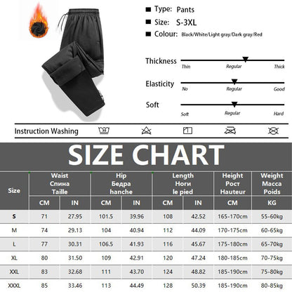 Men's Fleece Lined Casual Sports Long Pants Workwear Drawstring Jogging Pants Casual Multi Pockets Baggy Pants Men's Sweatpant