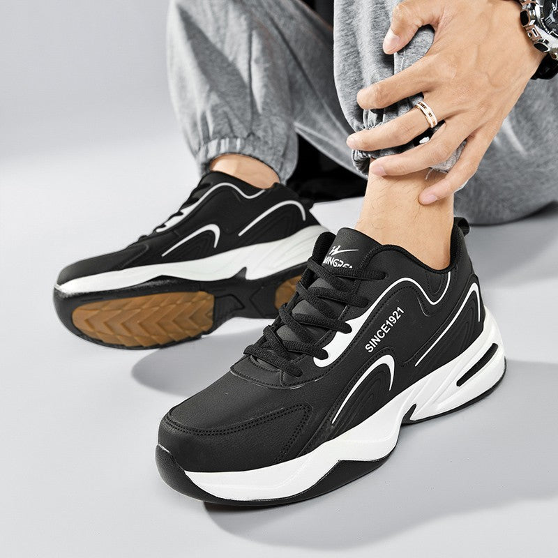 Men Sports Running Shoes Outdoor Walking Soft Casual Sneakers Fashion Designer Leather Sneaker Waterproof Men's Tennis Masculina